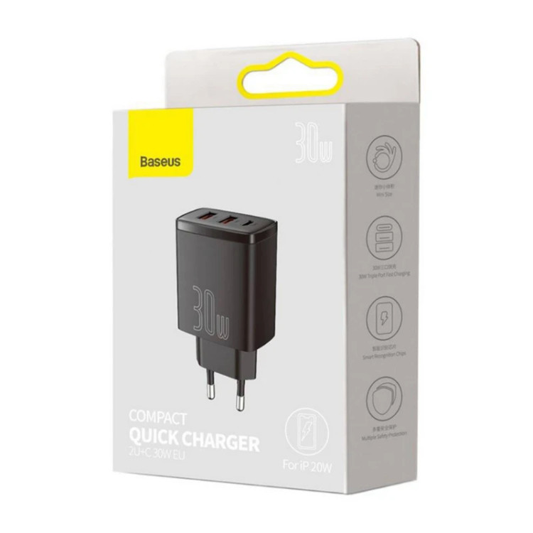 شارژر دیواری باسئوس مدل Compact Quick 30w