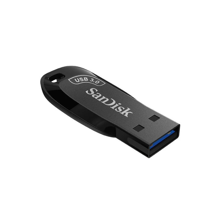 فلش مموری 64 گیگابایت سن دیسک مدل ULTRA SHIFT CZ410، دارای رابط USB 3.0، نرمافزار امنیتی و نرمافزار بازیابی فایلها