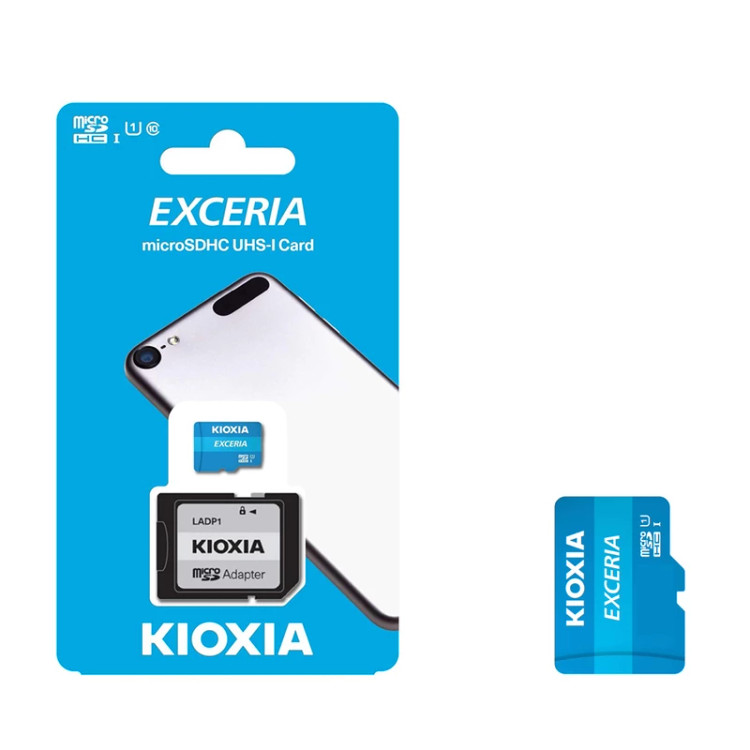 کارت حافظه microSDHC کیوکسیا مدل EXCERIA کلاس 10 استاندارد UHS-I U1 سرعت 100MBps ظرفیت 32 گیگابایت به همراه آداپتور SD