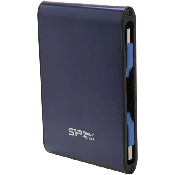 هارد اکسترنال سیلیکون پاور مدل Armor A80 ظرفیت دو ترابایت دارای رابط USB Type-A 3.2، سازگار با گوشی موبایل، تبلت، دوربین، کامپیوتر و لپتاپ (ویندوز و مک)، کنسول بازی، با سرعت چرخش 5400 دور در دقیقه