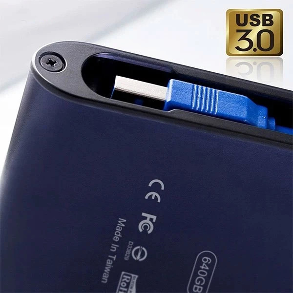 هارد اکسترنال سیلیکون پاور مدل Armor A80 ظرفیت دو ترابایت دارای رابط USB Type-A 3.2، سازگار با گوشی موبایل، تبلت، دوربین، کامپیوتر و لپتاپ (ویندوز و مک)، کنسول بازی، با سرعت چرخش 5400 دور در دقیقه