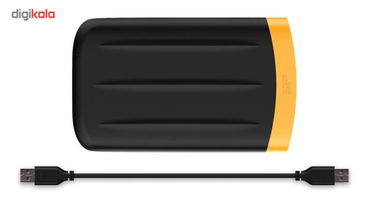 هارد اکسترنال سیلیکون پاور مدل Armor A65، با ظرفیت 2 ترابایت، دارای رابط کابل USB Type-A 3.2، سازگار با ویندوز و مک، مقاوم