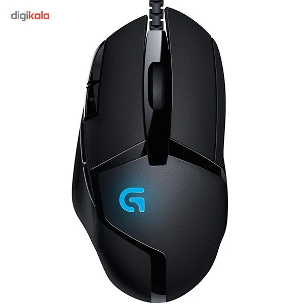 ماوس گیمینگ باسیم لاجیتک مدل G402 Hyperion Fury با حسگر اپتیکال، دارای 8 کلید با قابلیت برنامهریزی، دارای نمایشگر وضعیت باتری و چراغ LED، رابط USB، دقت 4000 DPI