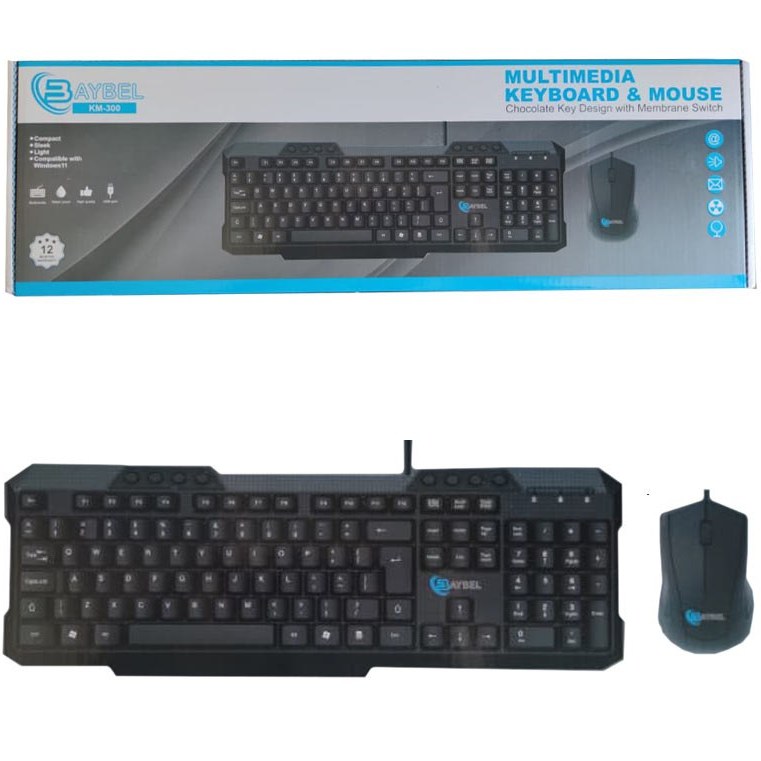 کیبورد و موس سیم دار BAYBEL KM-300