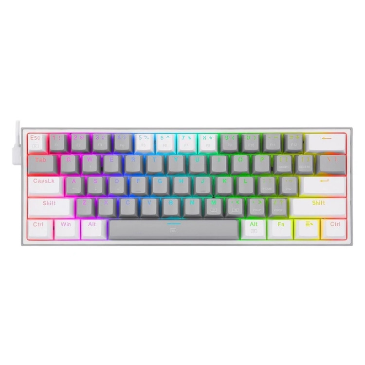 کیبورد گیمینگ ردراگون مدل K617 FIZZ، سوییچ مکانیکال قرمز، Tenkeyless، نورپردازی RGB